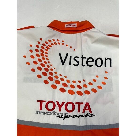 VINTAGE Simpson Racing Mechanic Button Up Shirt Men Small Short Sleeve USA - Picture 6 of 9